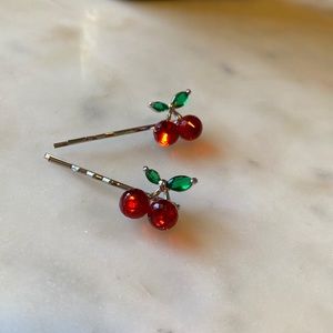 Cherries 🍒 hair clips
